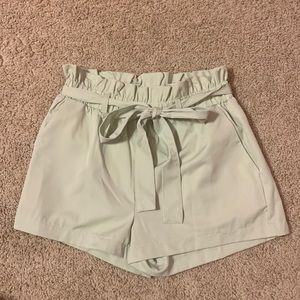 Women’s Charlotte Russe Mint Colored Paperbag Waist Shorts